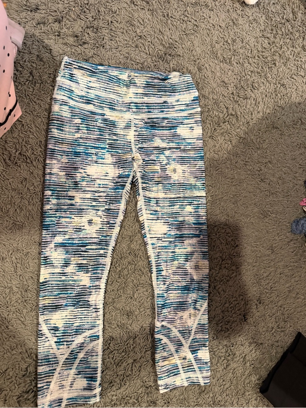 lululemon athletica Blue & White Patterned Leggings